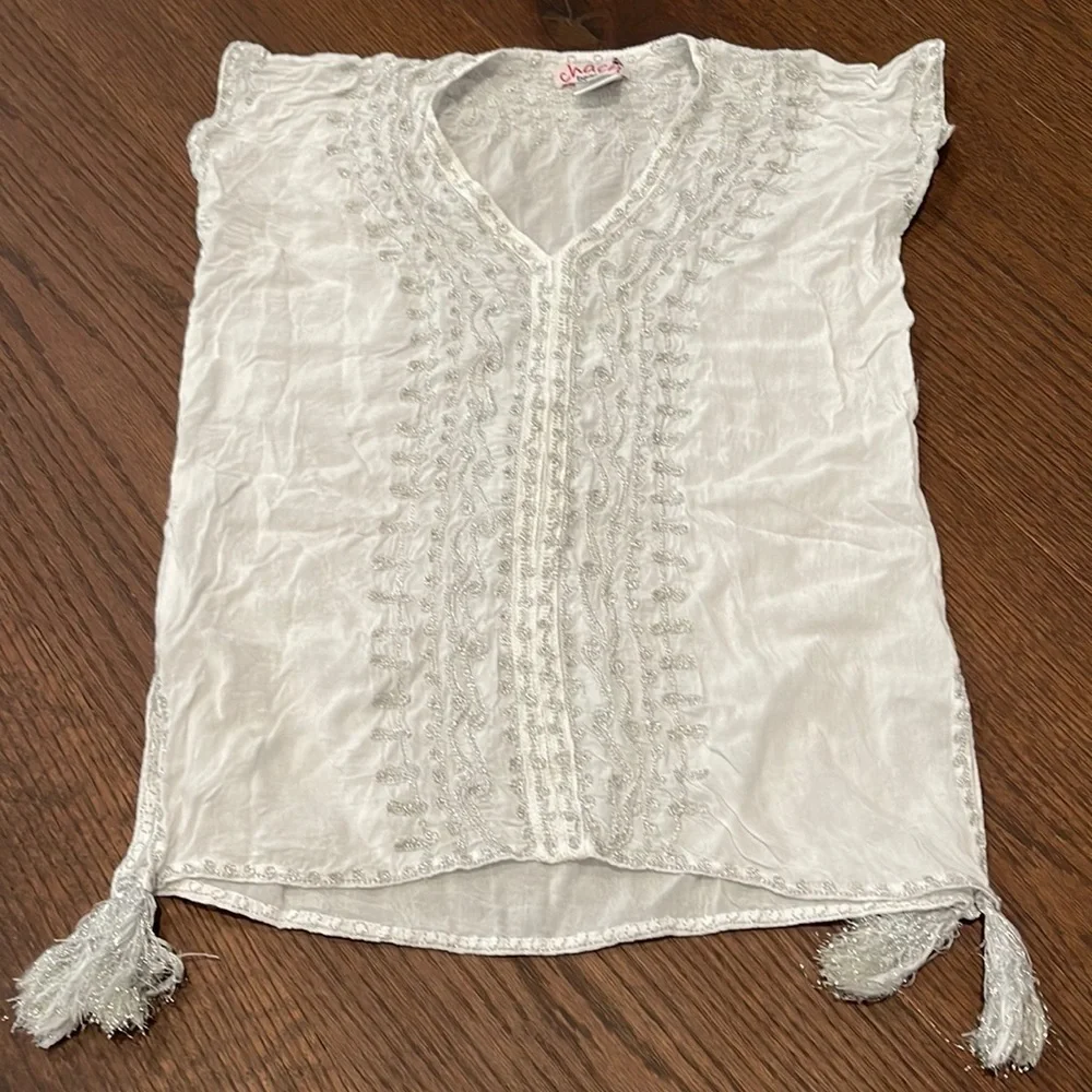 Chach Beach Girls White Coverup Size 6
